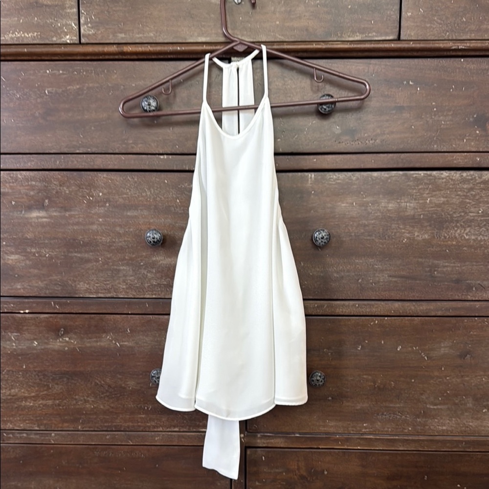 Zara White Halter tank